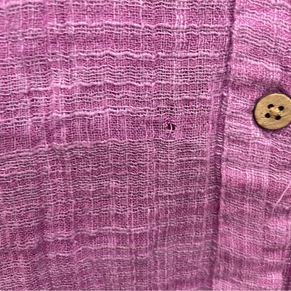 Free People Purple Plaid Button Down Long Sleeve - Picture 5 of 11